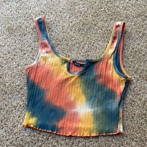 DRE922 tie dye tank top cropped size xs